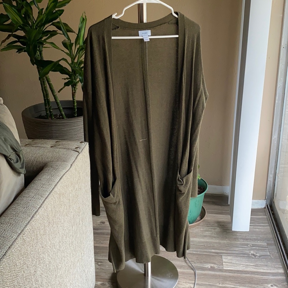 Green cardigan